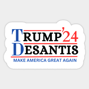 Donald Trump Ron DeSantis 2024 Sticker